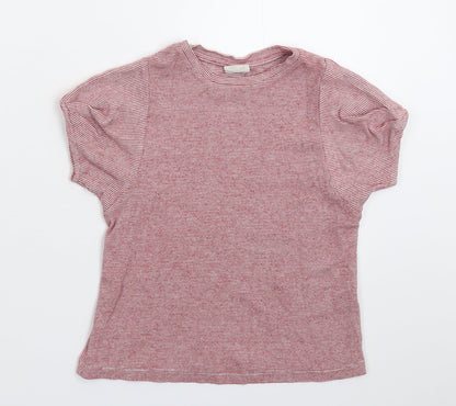 Additional front view of Zara girls’ pink basic t-shirt, size 6, years