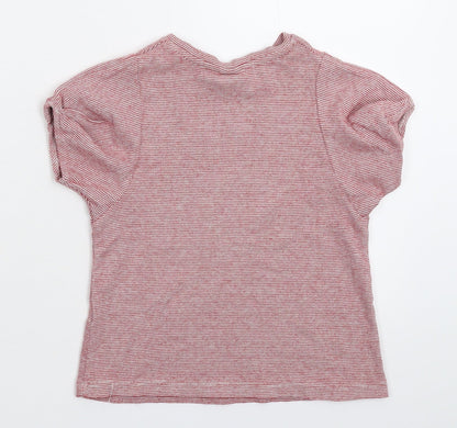 Back view of Zara girls’ pink basic t-shirt, size 6, years