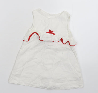 Zara Girls White   Fit & Flare  Size 12-18 Months