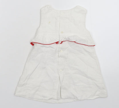 Zara Girls White   Fit & Flare  Size 12-18 Months