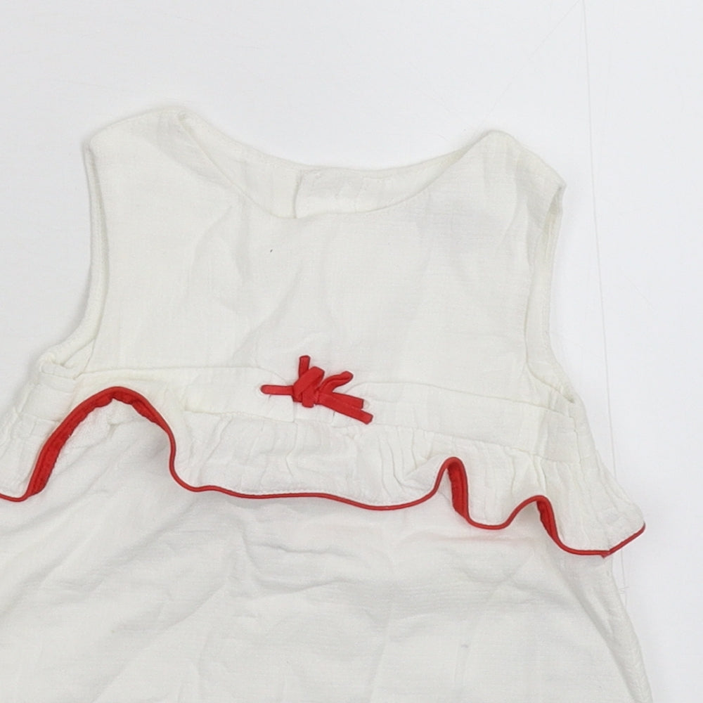 Zara Girls White   Fit & Flare  Size 12-18 Months
