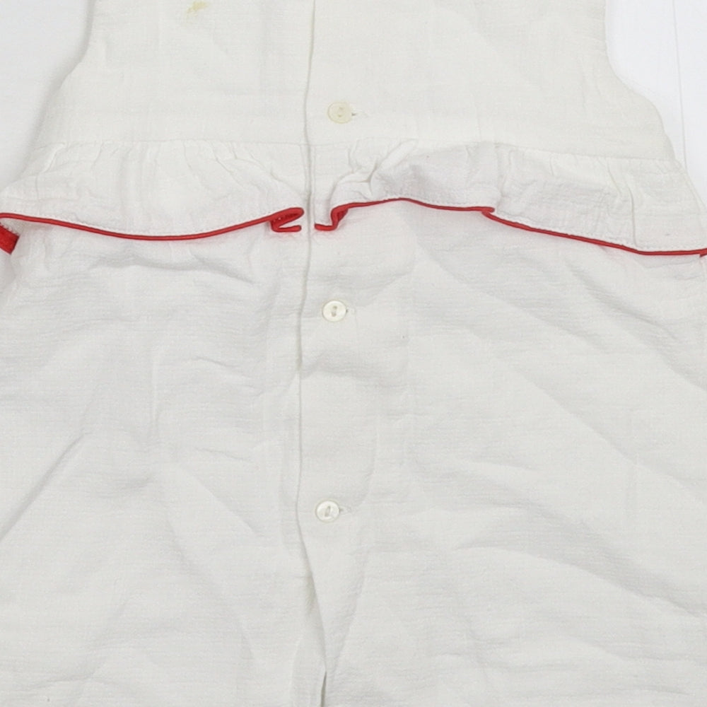 Zara Girls White   Fit & Flare  Size 12-18 Months