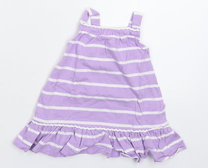Old Navy Girls Purple Striped  Tank Dress  Size 3-6 Months
