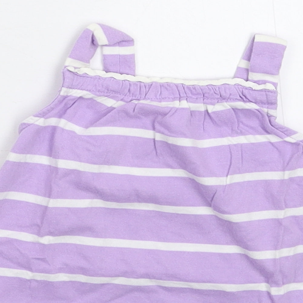 Old Navy Girls Purple Striped  Tank Dress  Size 3-6 Months