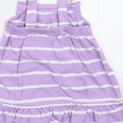 Old Navy Girls Purple Striped  Tank Dress  Size 3-6 Months