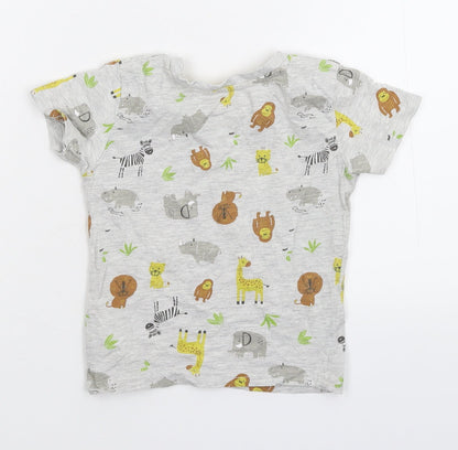 Back view of Primark Baby Grey Basic T-Shirt, size 12-18, Months