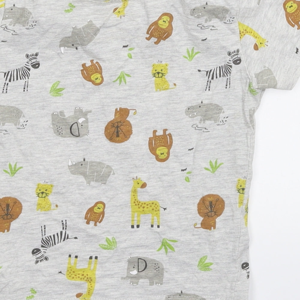 Brand and care label for Primark Baby Grey Basic T-Shirt, size 12-18, Months