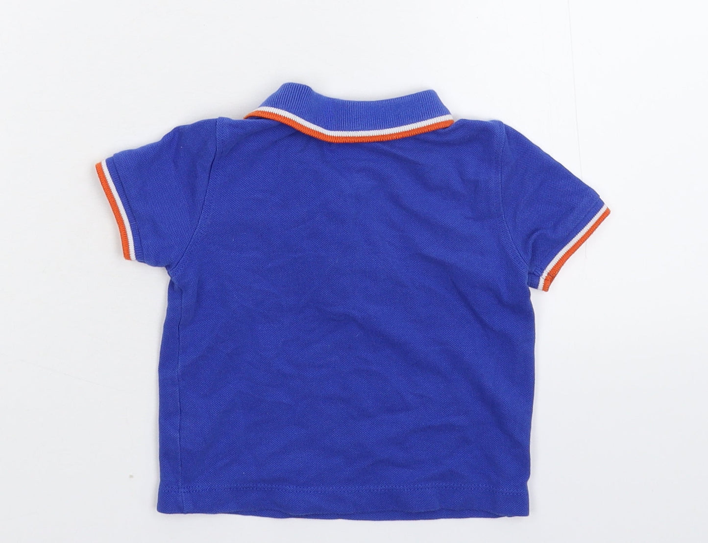Mini Clun Boys Blue   Basic Polo Size 9-12 Months
