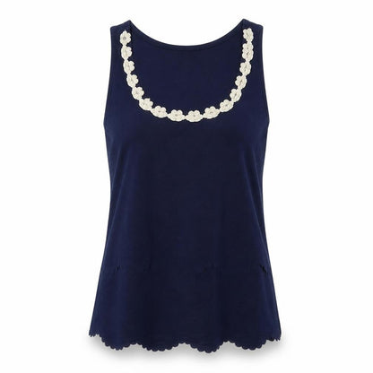 Womens UK Size 10 River Island Blue Basic Tank