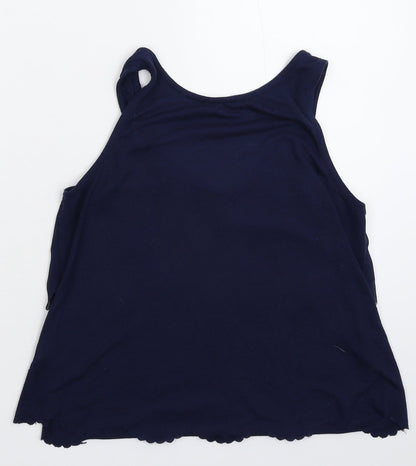 Womens UK Size 10 River Island Blue Basic Tank