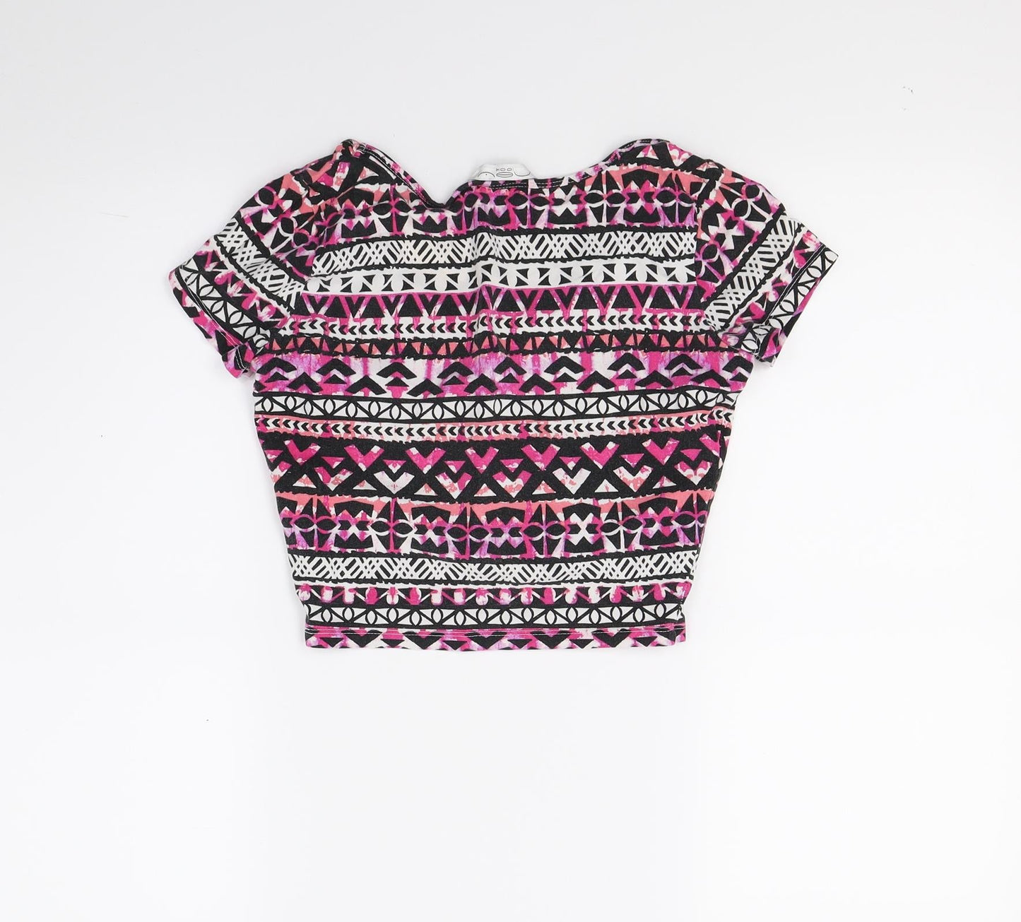 Womens UK Size 8 New Look Pink Basic T-Shirt