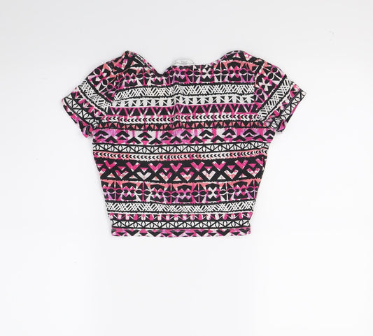 Womens UK Size 8 New Look Pink Basic T-Shirt