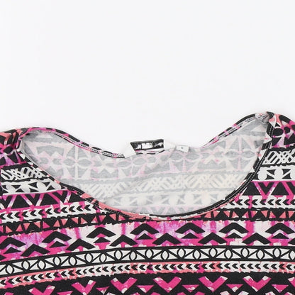 Womens UK Size 8 New Look Pink Basic T-Shirt