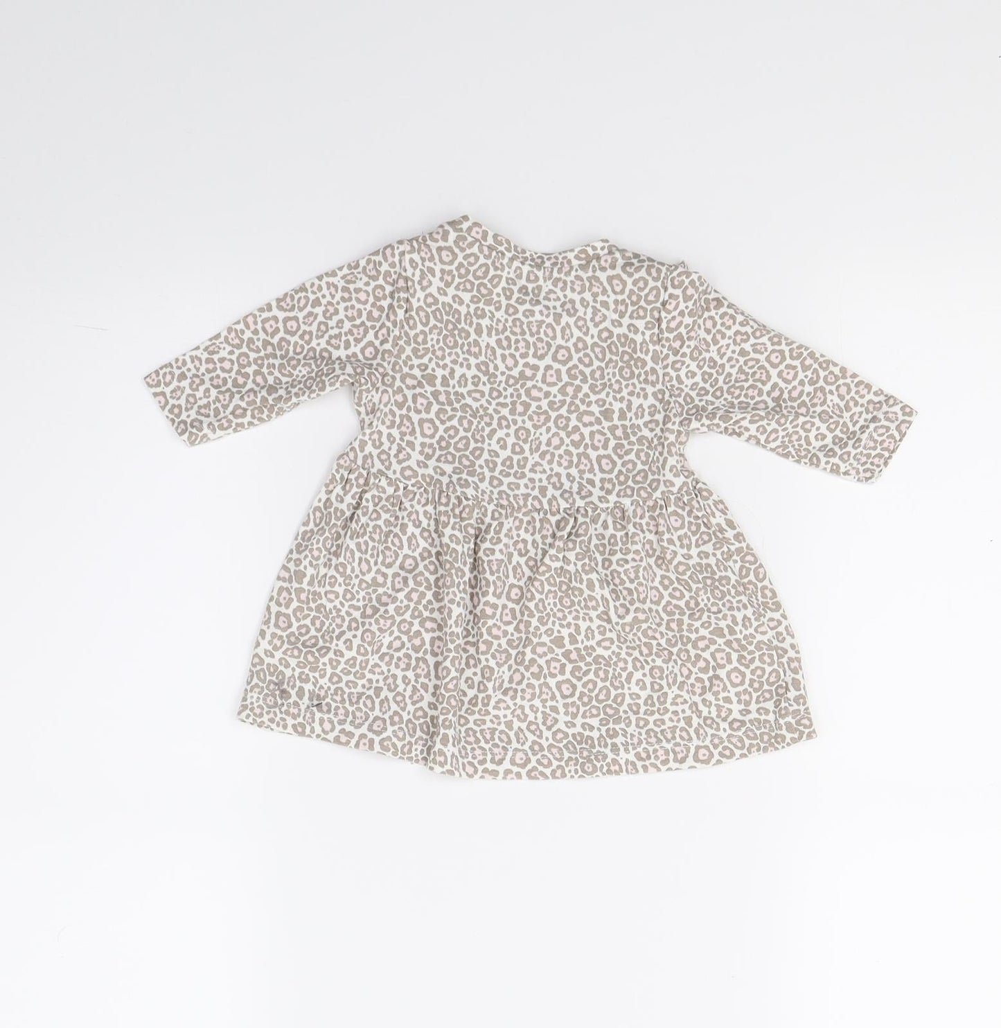 name it Girls Brown Animal Print  A-Line  Size 0-3 Months