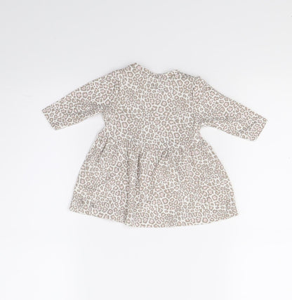 name it Girls Brown Animal Print  A-Line  Size 0-3 Months