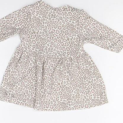 name it Girls Brown Animal Print  A-Line  Size 0-3 Months