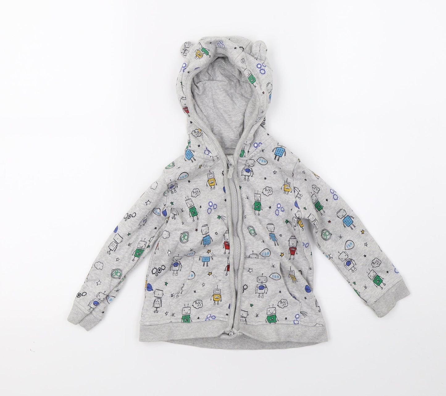 George Baby Grey   Pullover Jumper Size 12-18 Months  - SpaceMan Hoodie