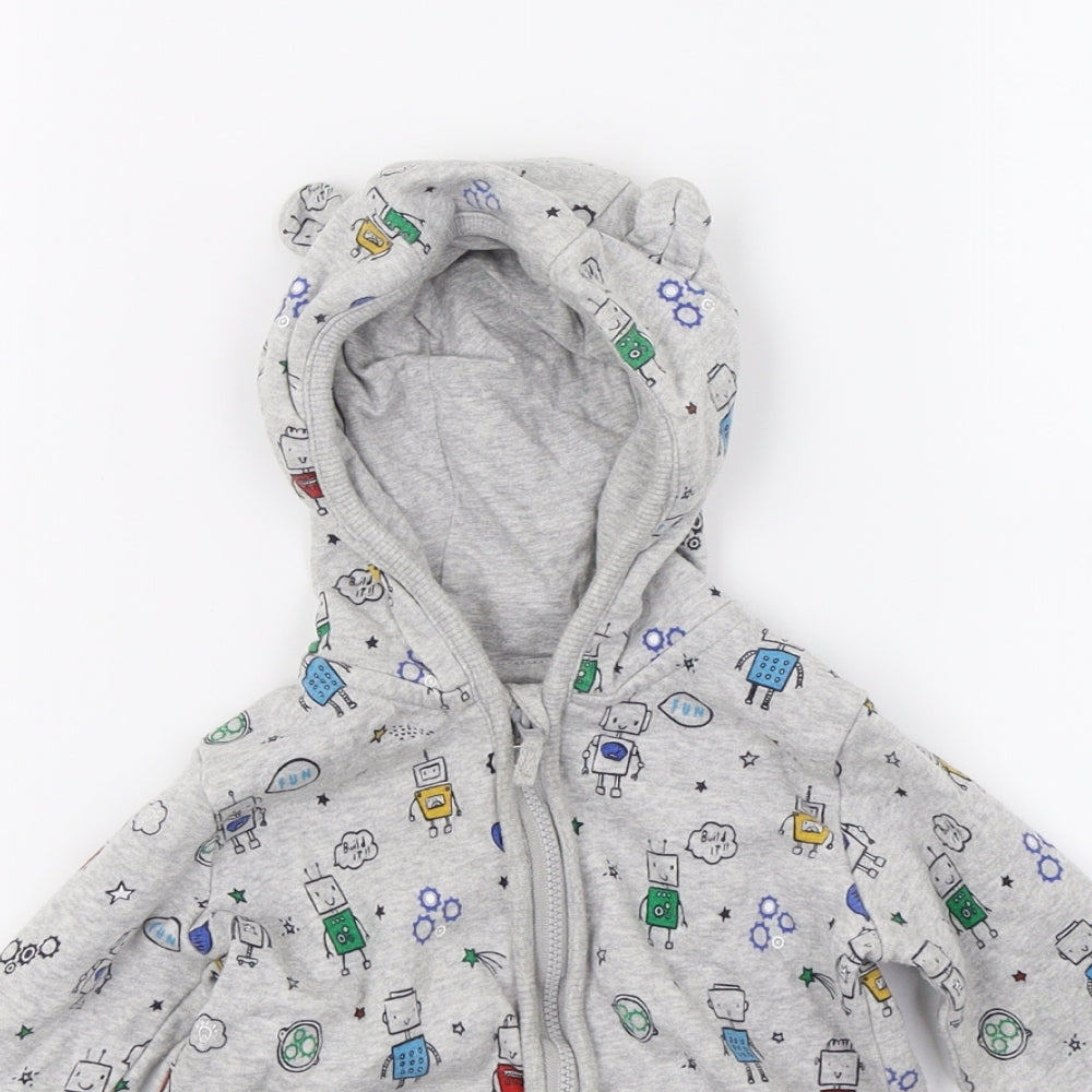 George Baby Grey   Pullover Jumper Size 12-18 Months  - SpaceMan Hoodie