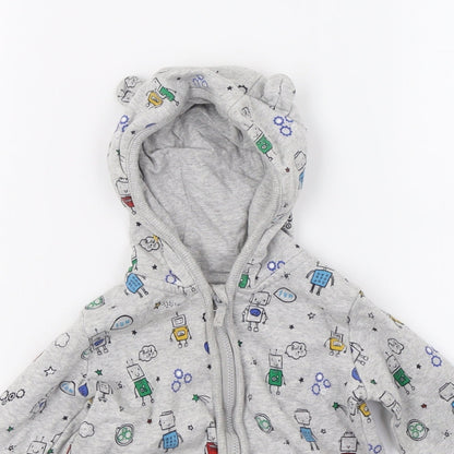 George Baby Grey   Pullover Jumper Size 12-18 Months  - SpaceMan Hoodie
