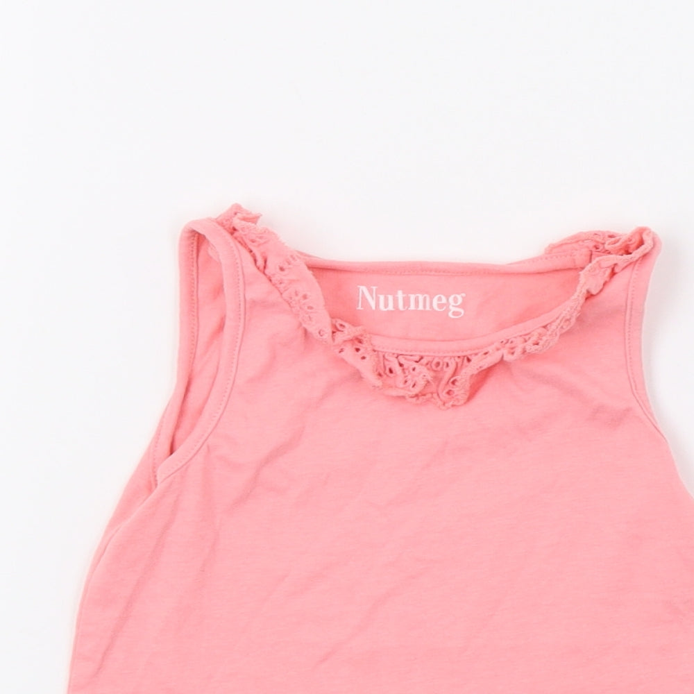 Nutmeg Girls Red   Basic Tank Size 3 Years