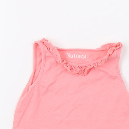 Nutmeg Girls Red   Basic Tank Size 3 Years