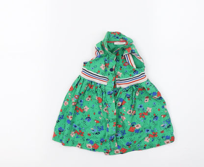 NEXT Girls Green Floral  A-Line  Size 0-3 Months
