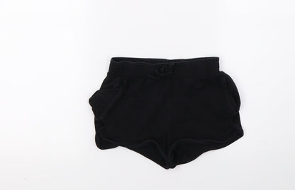TU Girls Black  Jersey Cut-Off Shorts Size 9 Years