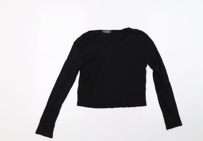 Primark Girls Black  Jersey Pullover Jumper Size 13 Years