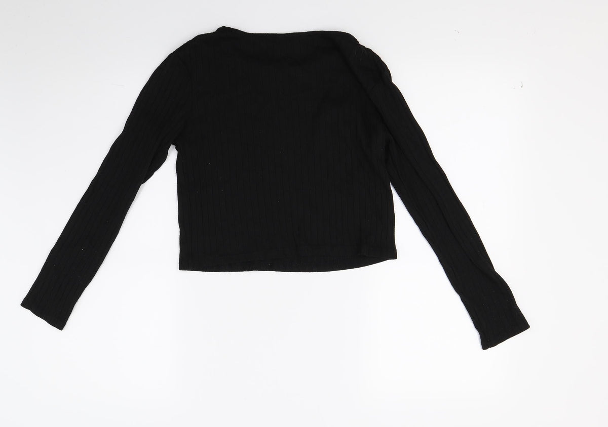 Primark Girls Black  Jersey Pullover Jumper Size 13 Years
