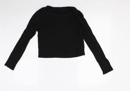 Primark Girls Black  Jersey Pullover Jumper Size 13 Years