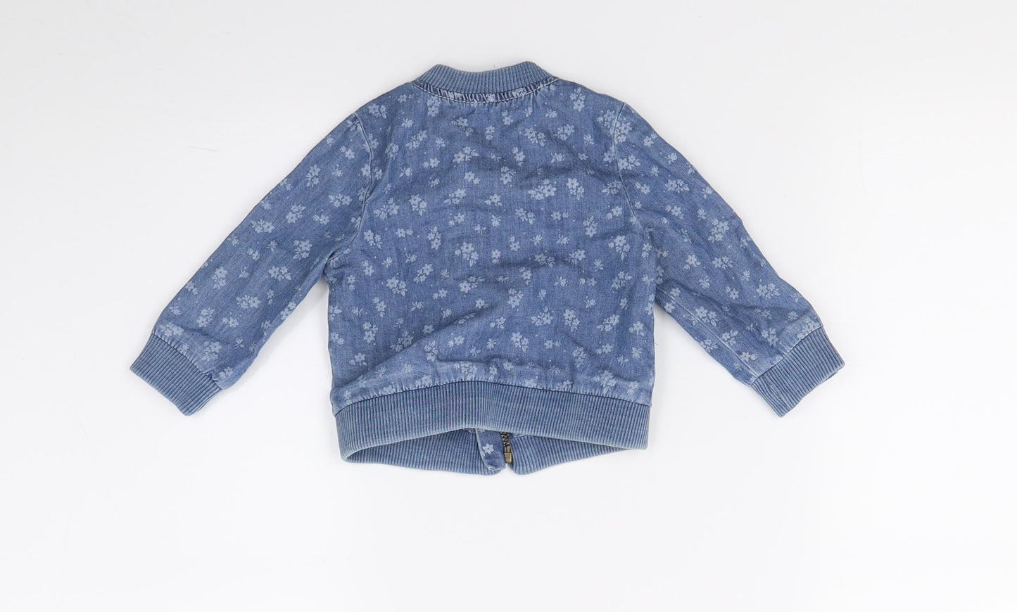 TU Baby Blue Floral  Jacket Coat Size 3-6 Months