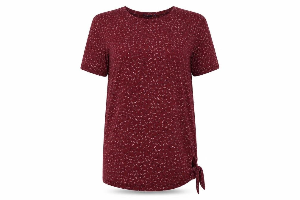 Next Womens Red Floral  T-Shirt Dress  Size 16
