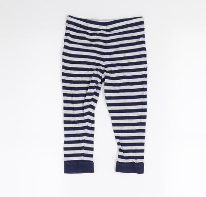 F&F Girls Blue Striped  Jogger Trousers Size 2 Years - Leggins