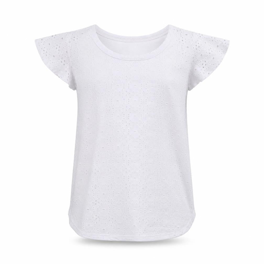 Front view of Live girls’ white basic t-shirt, size XS
