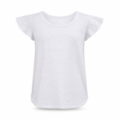 Front view of Live girls’ white basic t-shirt, size XS