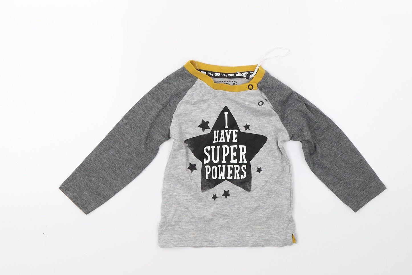 TU Baby Grey   Pullover Jumper Size 6-9 Months  - I have super powers