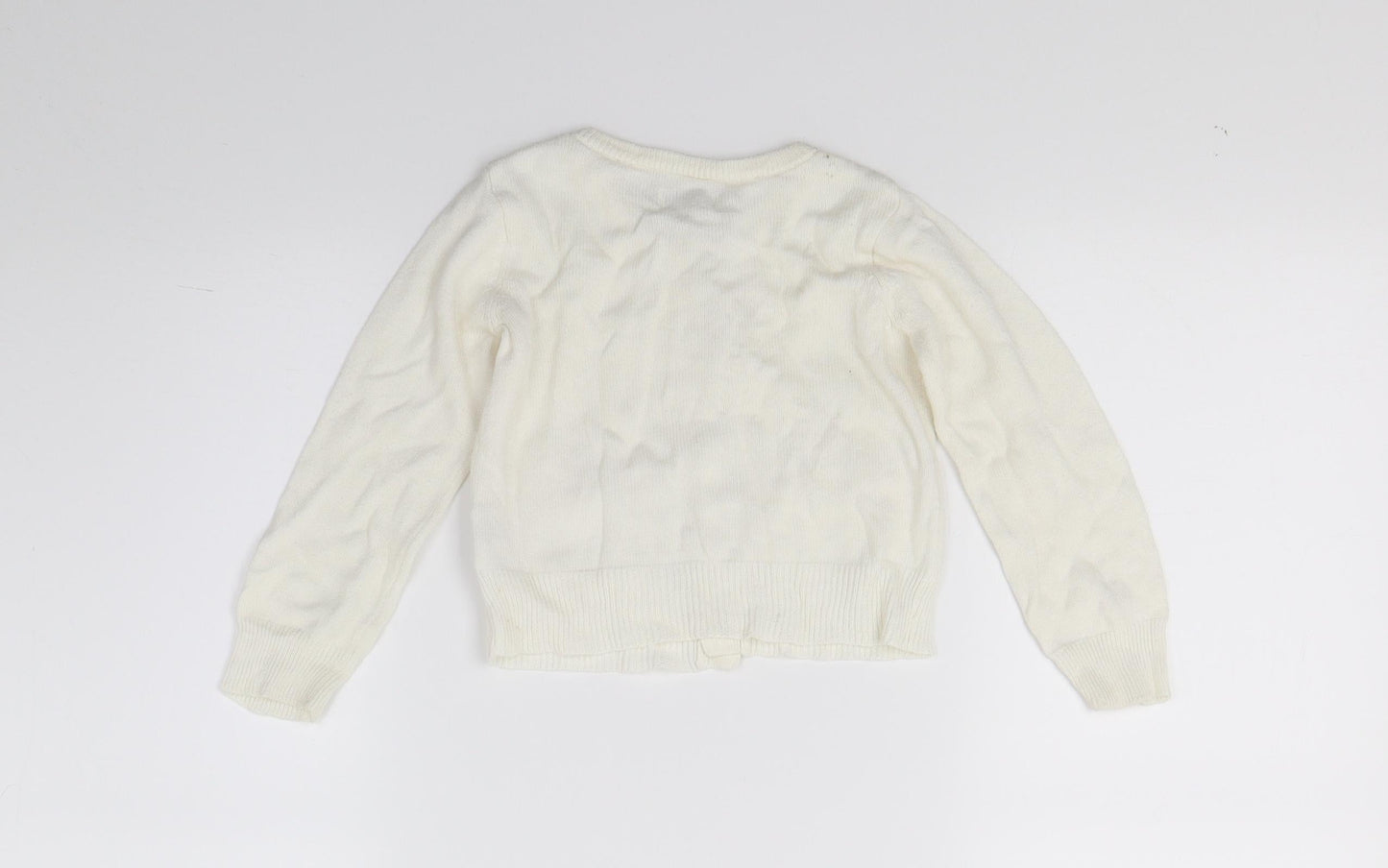 1989 Place Girls White   Cardigan Jumper Size 2 Years