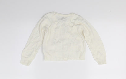 1989 Place Girls White   Cardigan Jumper Size 2 Years