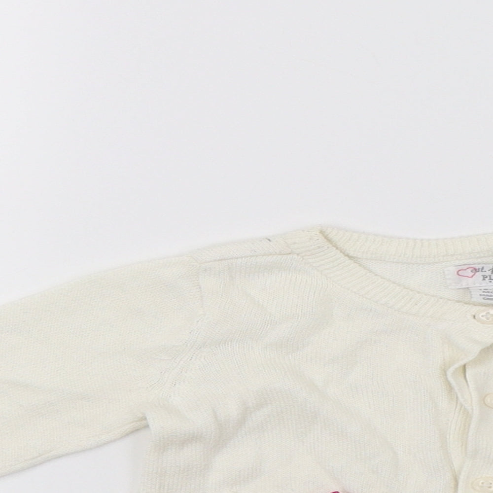 1989 Place Girls White   Cardigan Jumper Size 2 Years