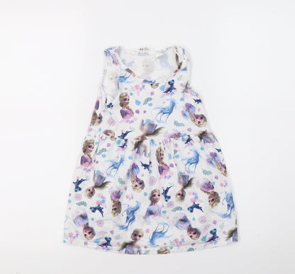 H&M Girls White  Jersey A-Line  Size 3-4 Years  - Princess