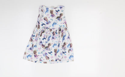 H&M Girls White  Jersey A-Line  Size 3-4 Years  - Princess
