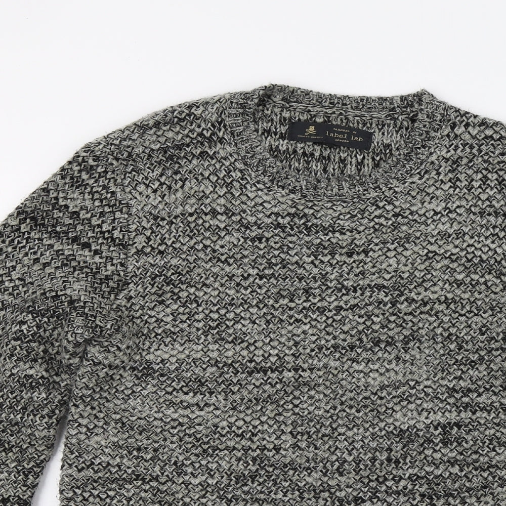 Label Lab Mens Red  Knit Pullover Jumper Size S