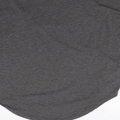 Womens UK Size 10 Peacocks Grey Basic T-Shirt