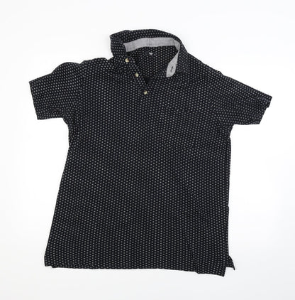 Cotton Traders Womens Beige Polka Dot  Basic Blouse Size M