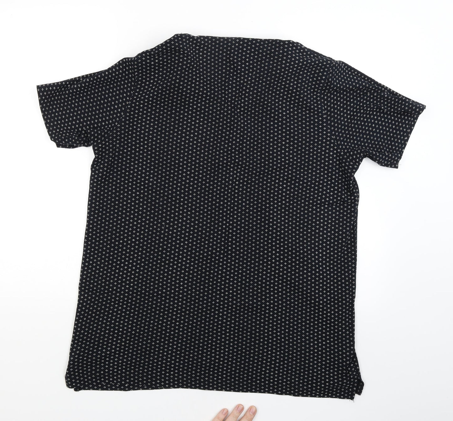 Cotton Traders Womens Beige Polka Dot  Basic Blouse Size M