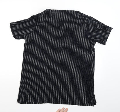 Cotton Traders Womens Beige Polka Dot  Basic Blouse Size M