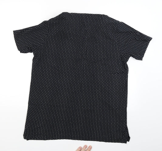 Cotton Traders Womens Beige Polka Dot  Basic Blouse Size M