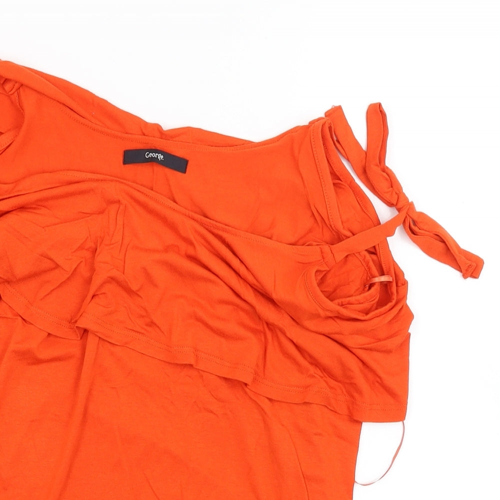 George Womens Orange   Basic Blouse Size 12