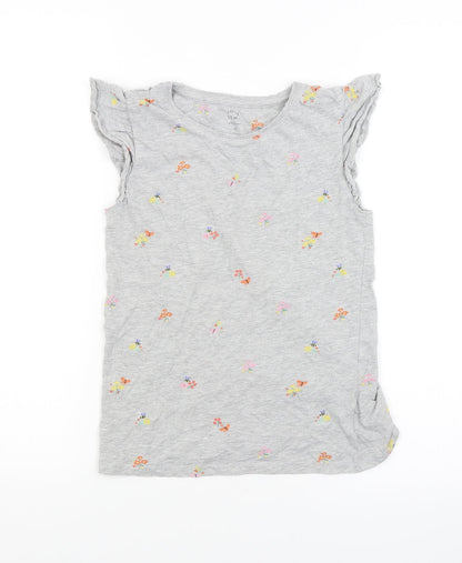 John Lewis Girls Grey   Basic Blouse Size 11 Years  - butterflies
