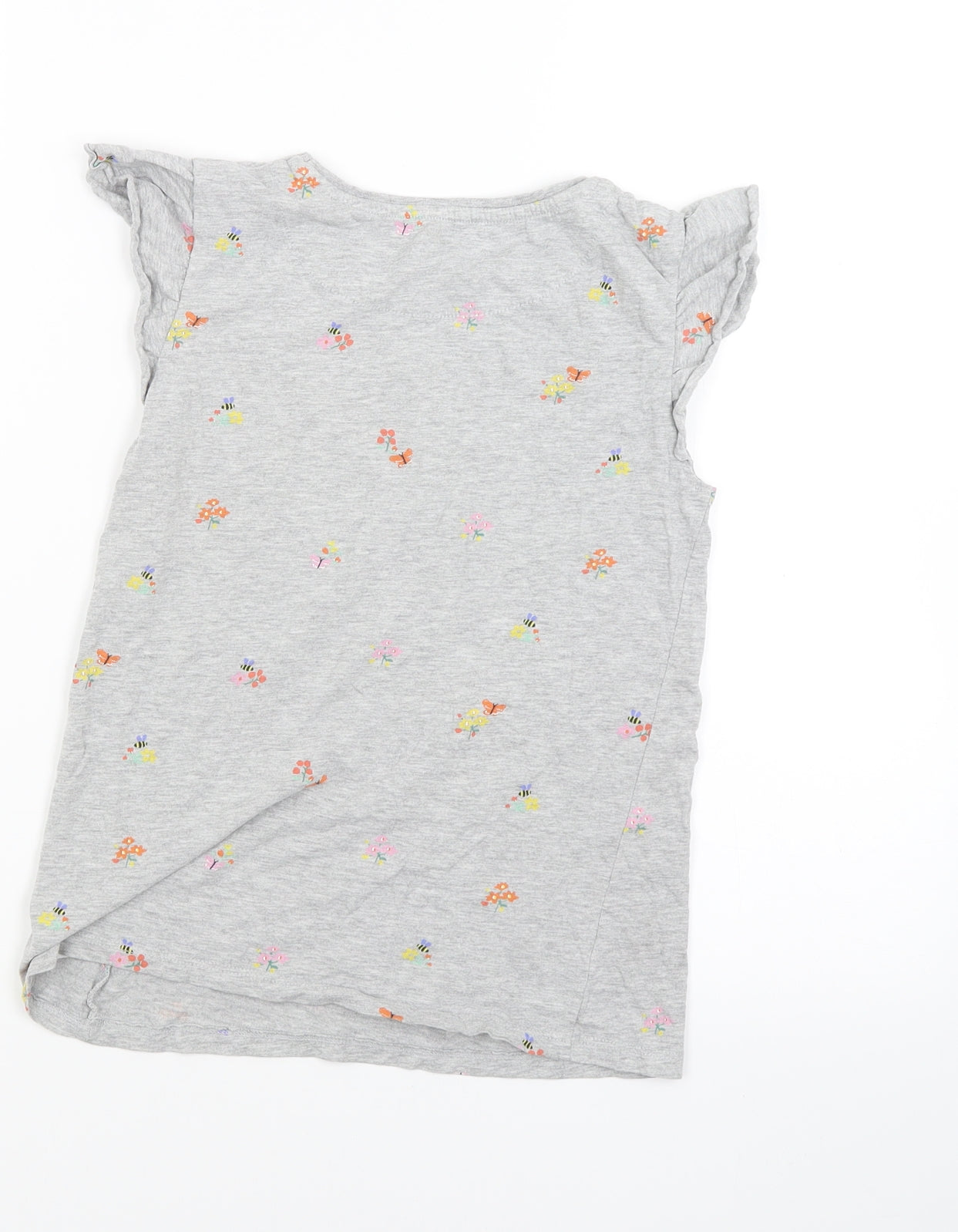 John Lewis Girls Grey   Basic Blouse Size 11 Years  - butterflies